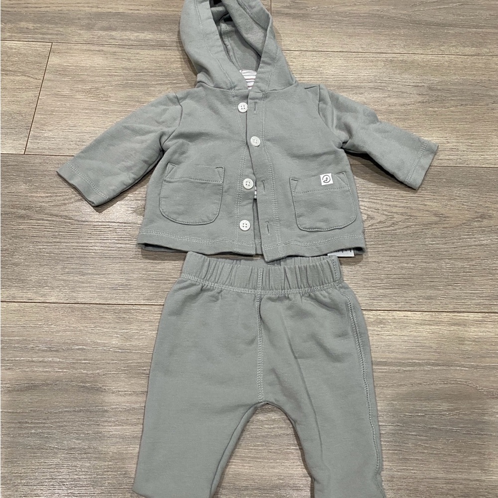 Gray Baby Hoodie and Pants Set UNISEX